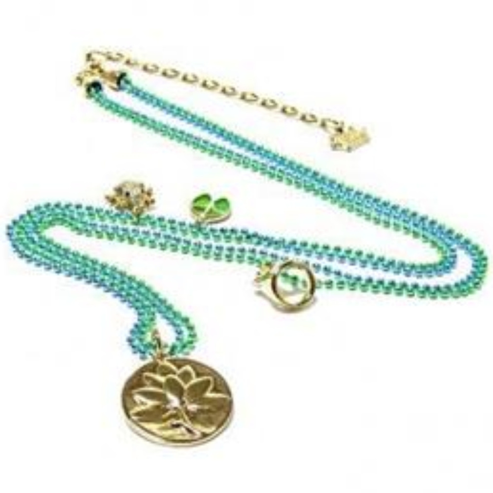 DISNEY COUTURE PRINCESS & FROG LOVE FROG/FROG PAD/CROWN CHARM NECKLACE**NEW! - Picture 5 of 7
